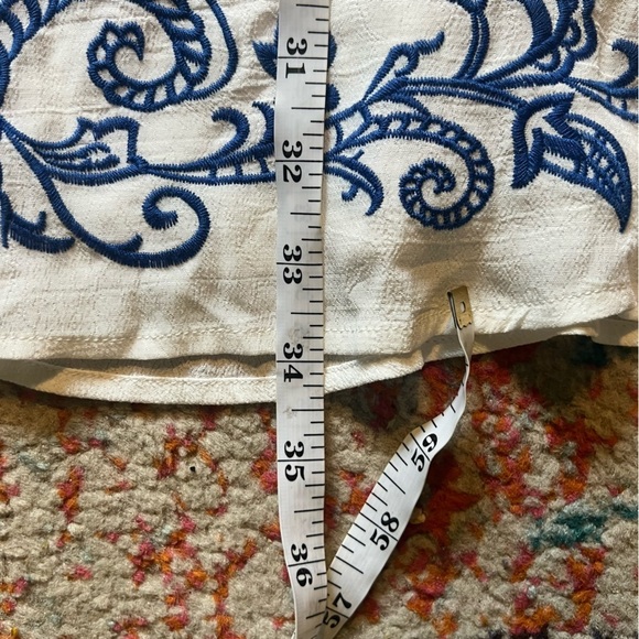 Lulus Tale to Tell Blue and Ivory Embroidered Shift Dress XL - Picture 5 of 6